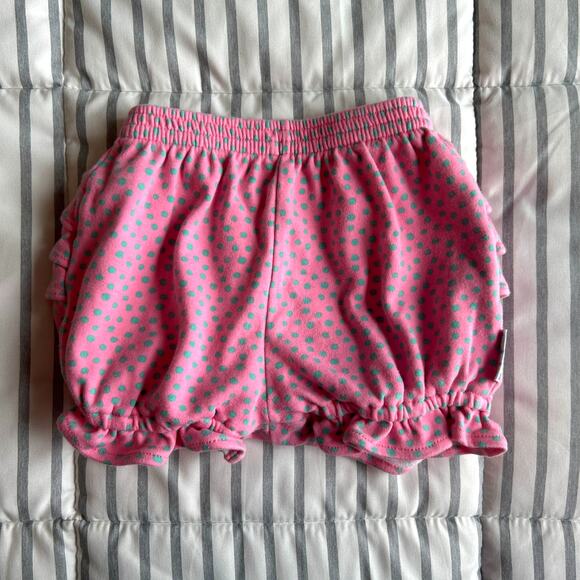 Vintage Gymboree Bubble Ruffle Shorts – Pink/Teal – 9–18 Months - Picture 1 of 5